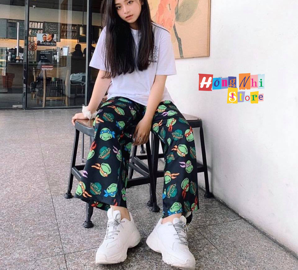 Quần Hoạt Hình Dài Ống Rộng Ninja Cartoon Pant Oversize Ulzzang Unisex - MM