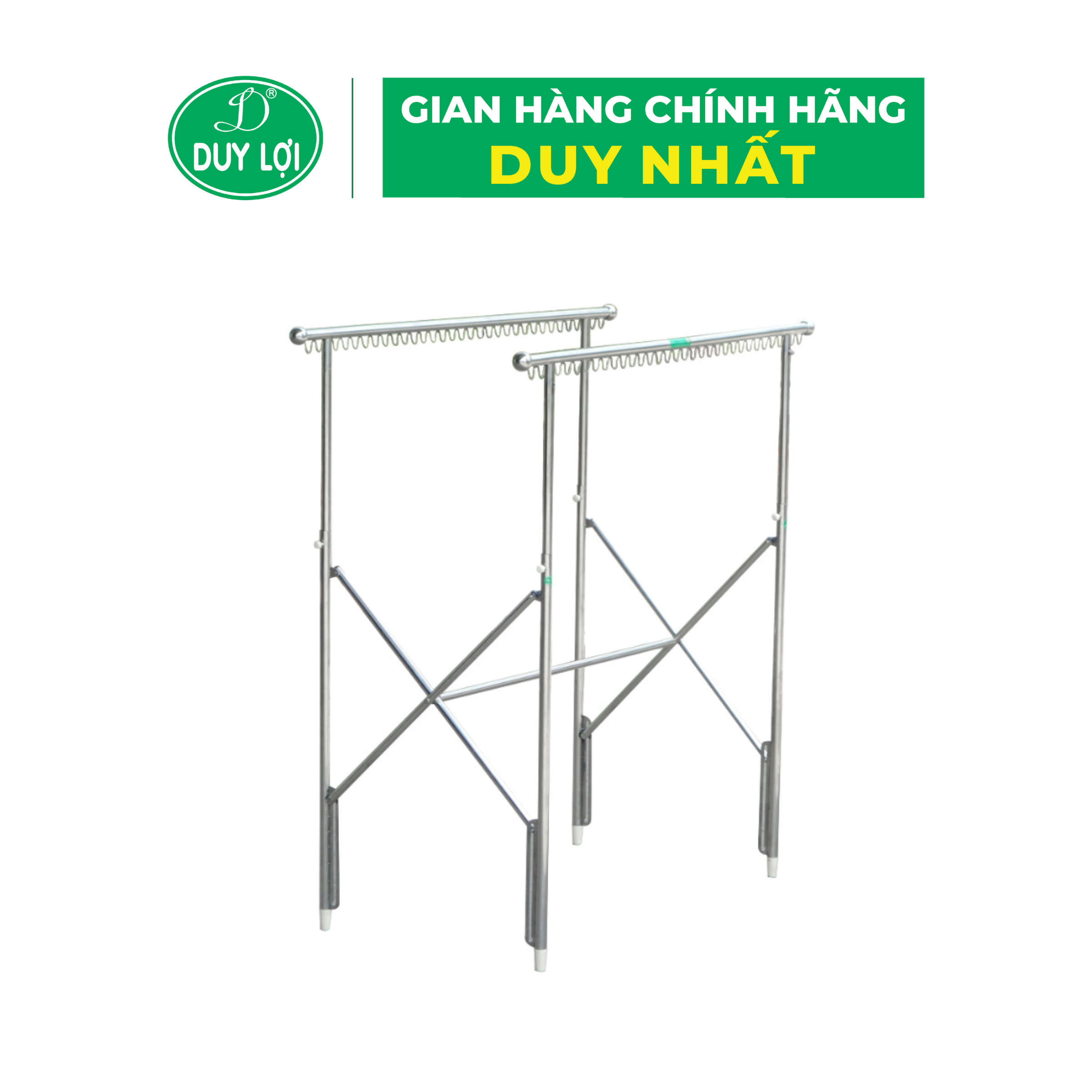 GIÁ PHƠI ĐỒ 2 NHÁNH NGẮN (TẶNG 10 MÓC ÁO KÉP NHỰA CAO CẤP DUY LỢI)