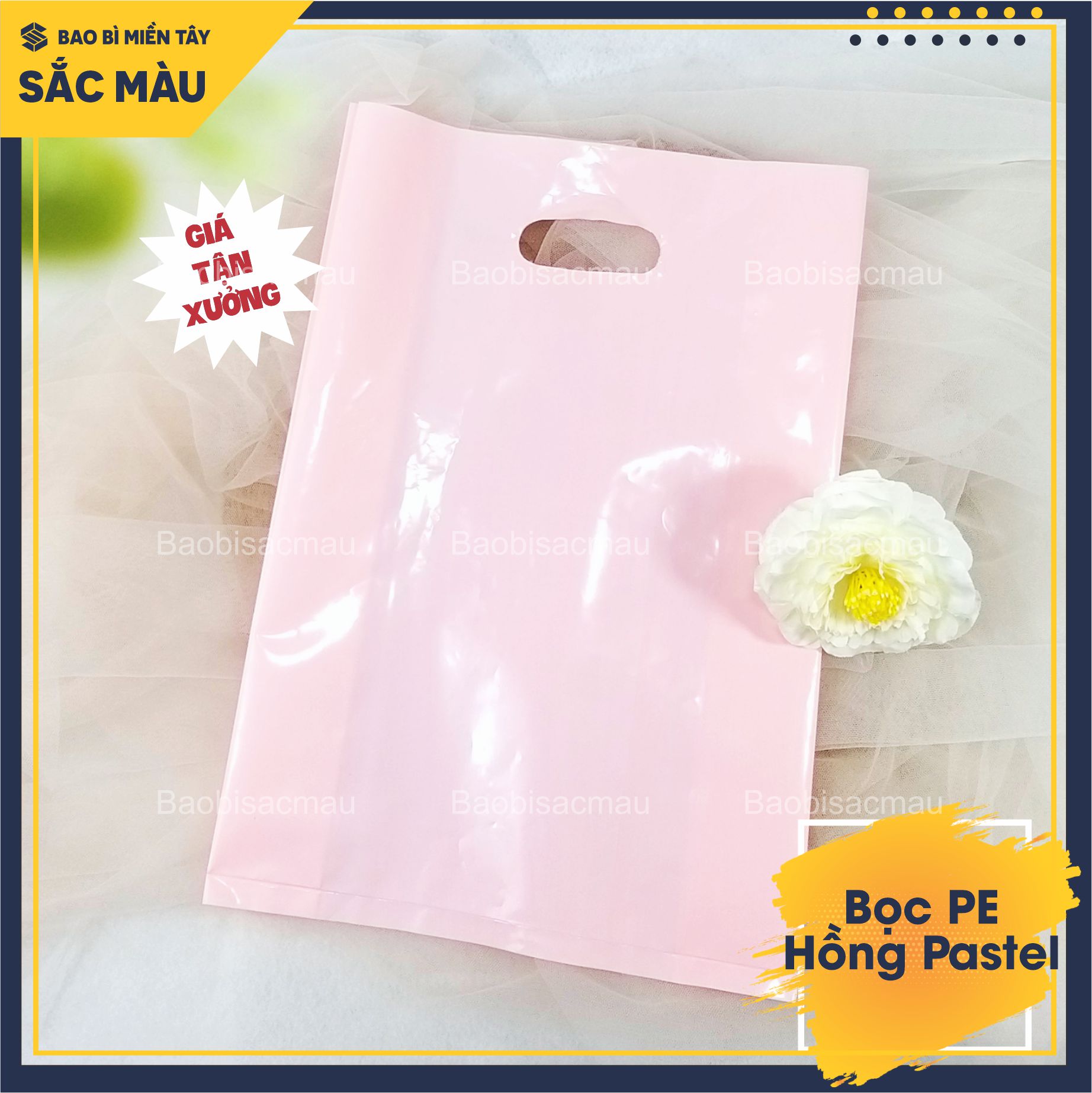 1Kg Túi Nilon PE dẻo màu hồng Pastel, trắng sữa, đen, trắng trong, cao cấp nhiều kích thước