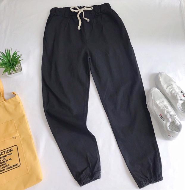 Quần kaki lưng thun dây rút