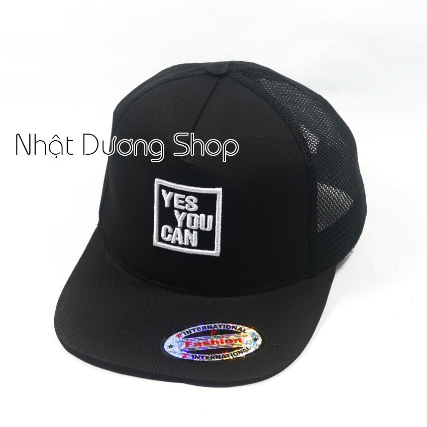 Nón Hip hop Yes You Can thêu nổi độc đáo, kiểu nón sang trọng và nổi bật dành cho nam nữ