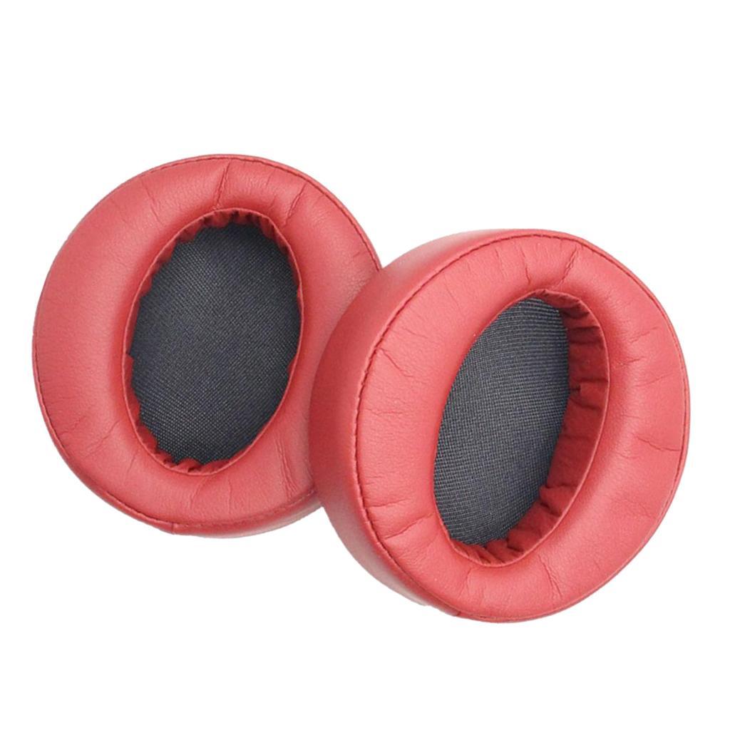2X Replacement Ear Pad Cushion Cover Cups for MDR-XB950BT XB950N1 Red