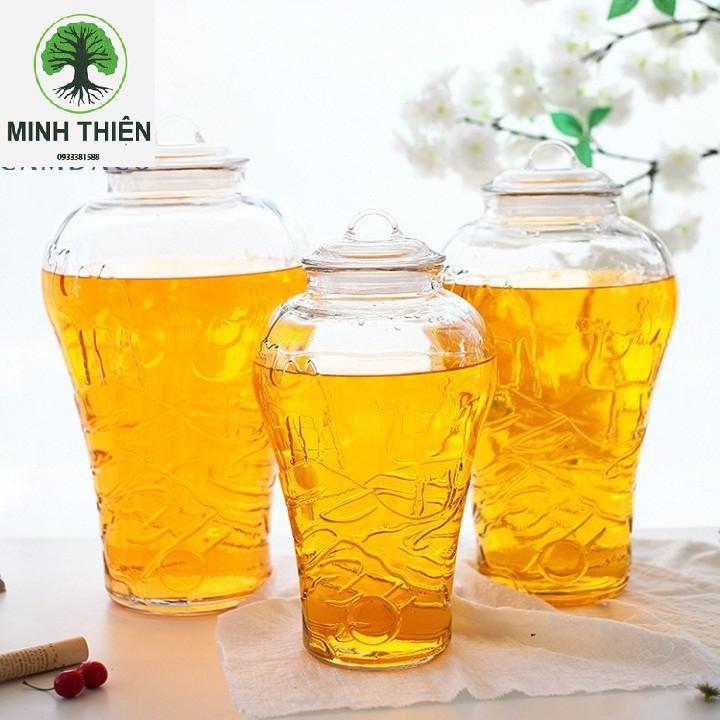 Bình Ngâm Rươu Sâm Thủy Tinh  Họa Tiết Lạc Đà 8 Lít