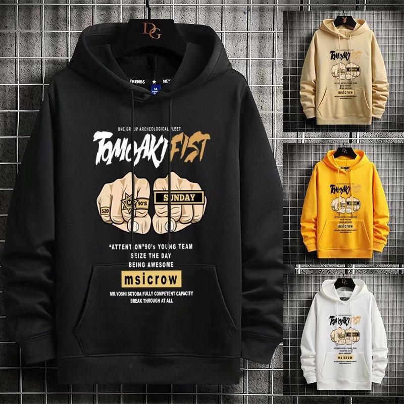 Áo khoác hoodie dáng rộng 8 màu thời trang