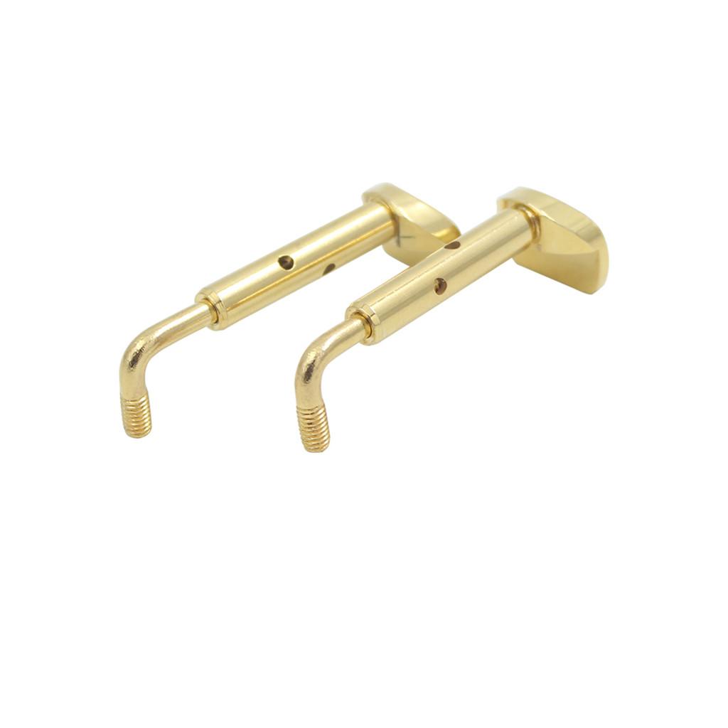 Sunnimix Bộ 2 Cái Cằm Còn Lại Ốc Vít Cho 3/4 4/4 Kích Thước Vĩ Cầm Phụ Kiện Thay Thế 4.5X1.5 Cm