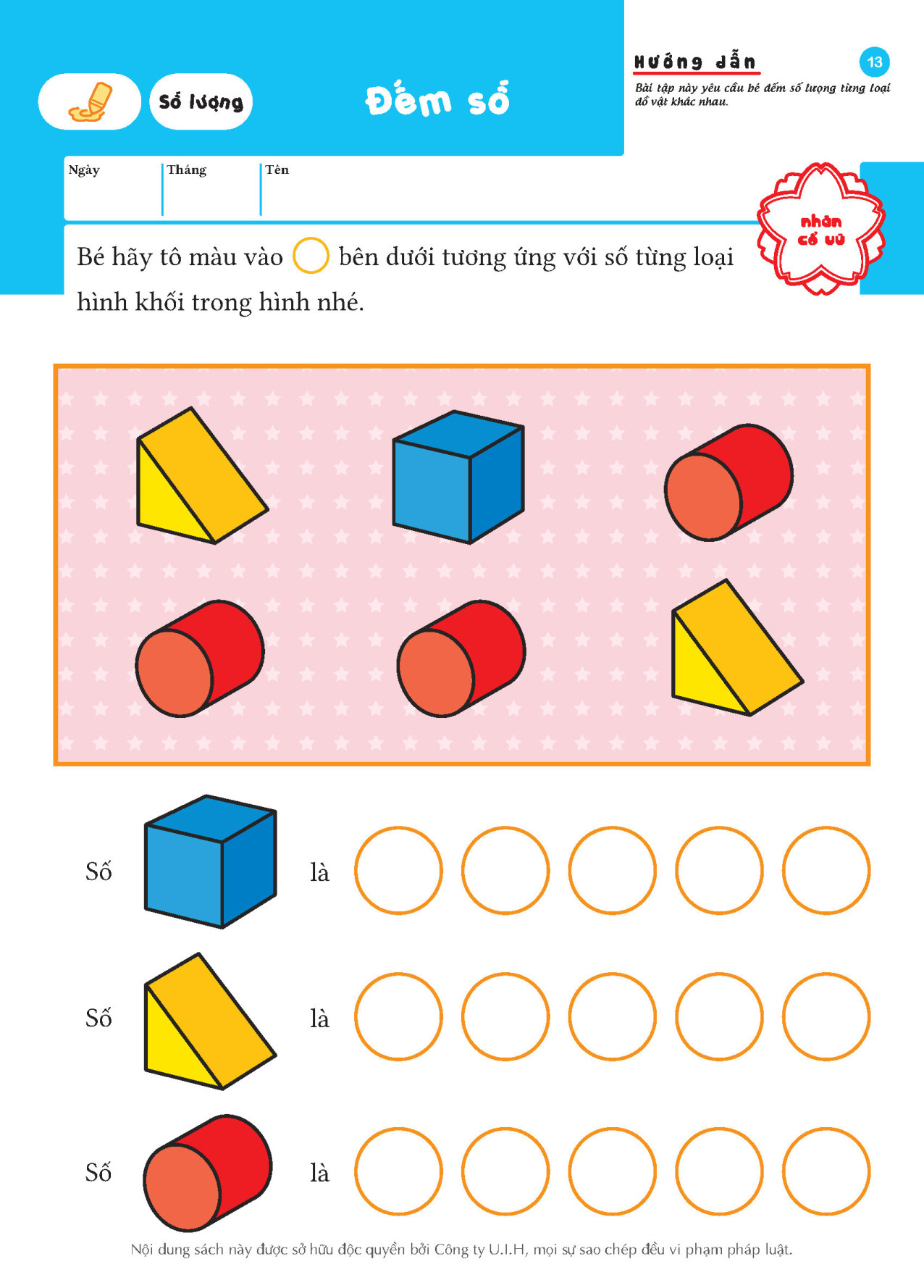 Số đếm (3~4 tuổi) - Giáo dục Nhật Bản - Bộ sách dành cho lứa tuổi nhi đồng - Thích hợp cho trẻ đã đếm được đến số 5