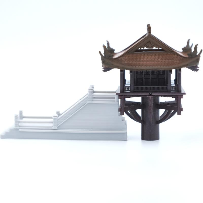 Mô hình tiểu cảnh CHÙA MỘT CỘT - bán cạn - bể cá - hòn non bộ - terrarium - tinh xảo - chất lượng cao