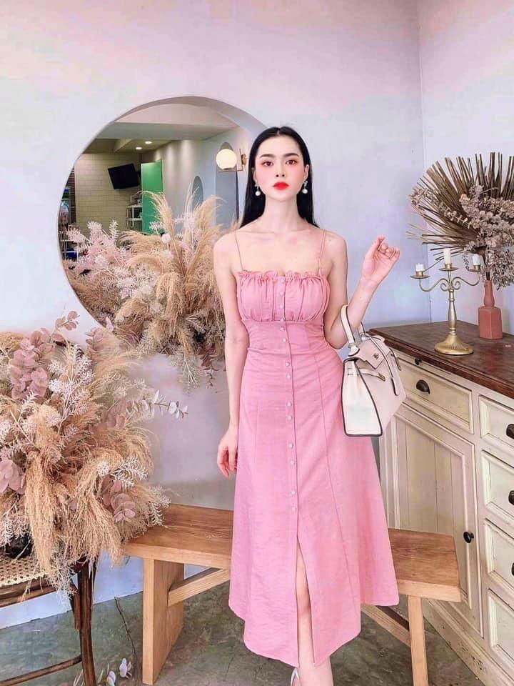 ĐẦM 2 DÂY NHÚN NGỰC KẾT NÚT 9765