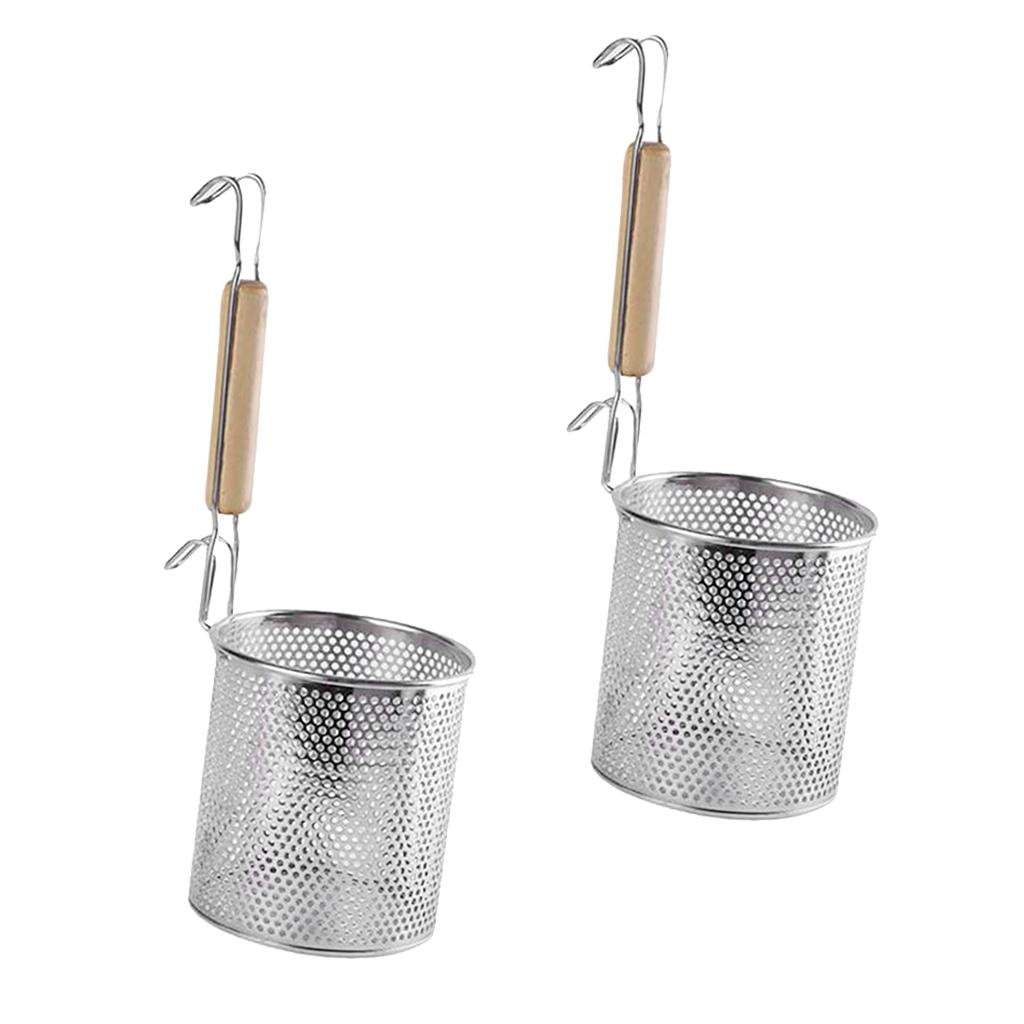 2X Thực Phẩm Dụng Cụ Lọc Rây Lọc Bún Mì Ống Lọc Hấp Giỏ Đựng Đồng Hồ