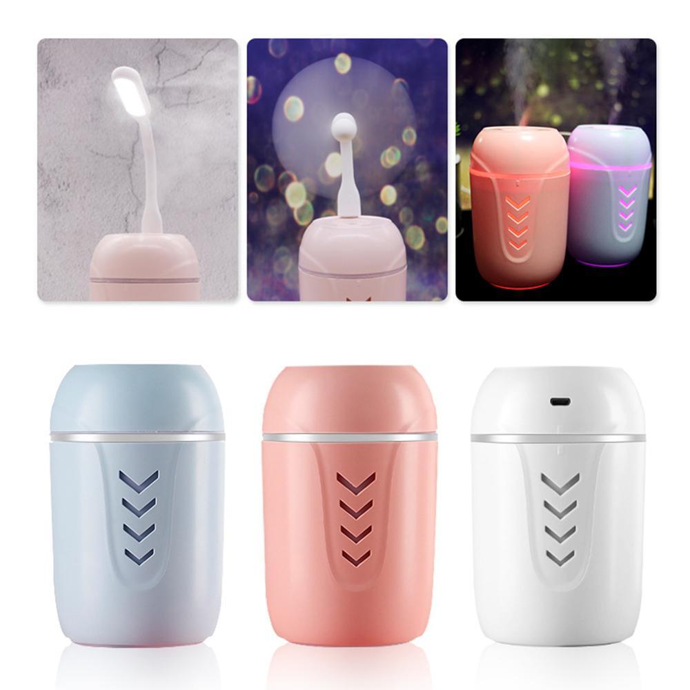 3 Trong 1 USB Mini Xông Phòng Máy Tạo Độ Ẩm Không Khí Di Động USB Tạo Độ Ẩm Có Đèn Quạt Xe Nhà Văn Phòng Điều Hòa