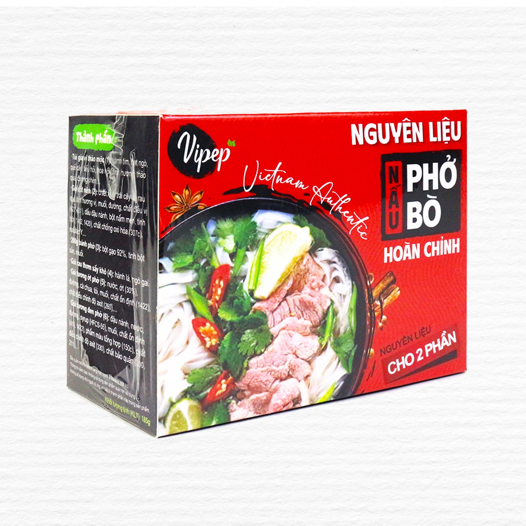 Nguyên Liệu Nấu Phở Bò Hoàn Chỉnh Vipep 185G