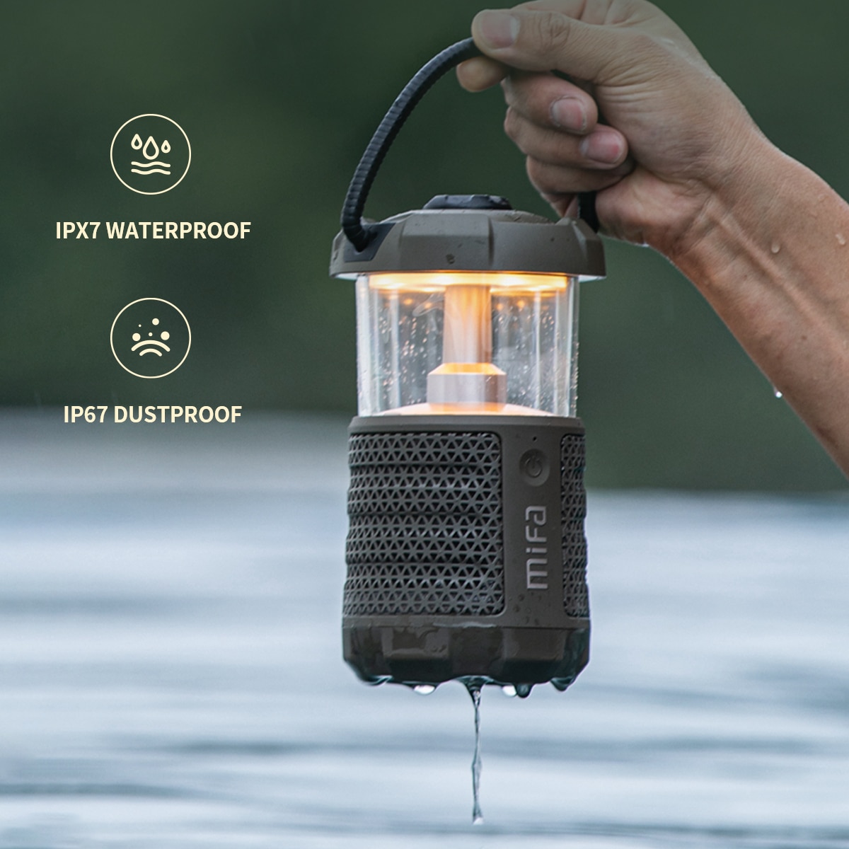 Loa Bluetooth Du Lịch Dã Ngoại MIFA Wild Camping Công Suất 20W, Dung Lượng Pin 9600mAh, Hỗ Trợ Sạc Dự Phòng - Hàng Chính Hãng