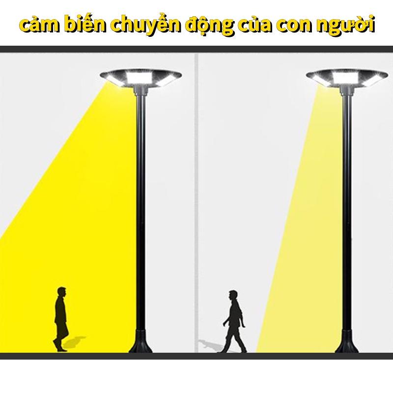 Ánh sáng sân vườn năng lượng mặt trời, Công viên UFO 500W Siêu sáng Chống nước IP65, Chiếu sáng 360 °