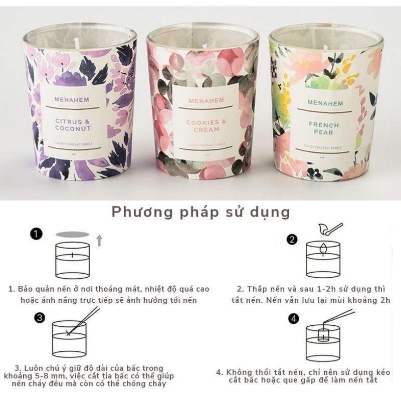 20 Mùi Hương - Nến Thơm Thư Giãn Không Khói Menahem Luxury Fragrant Candle