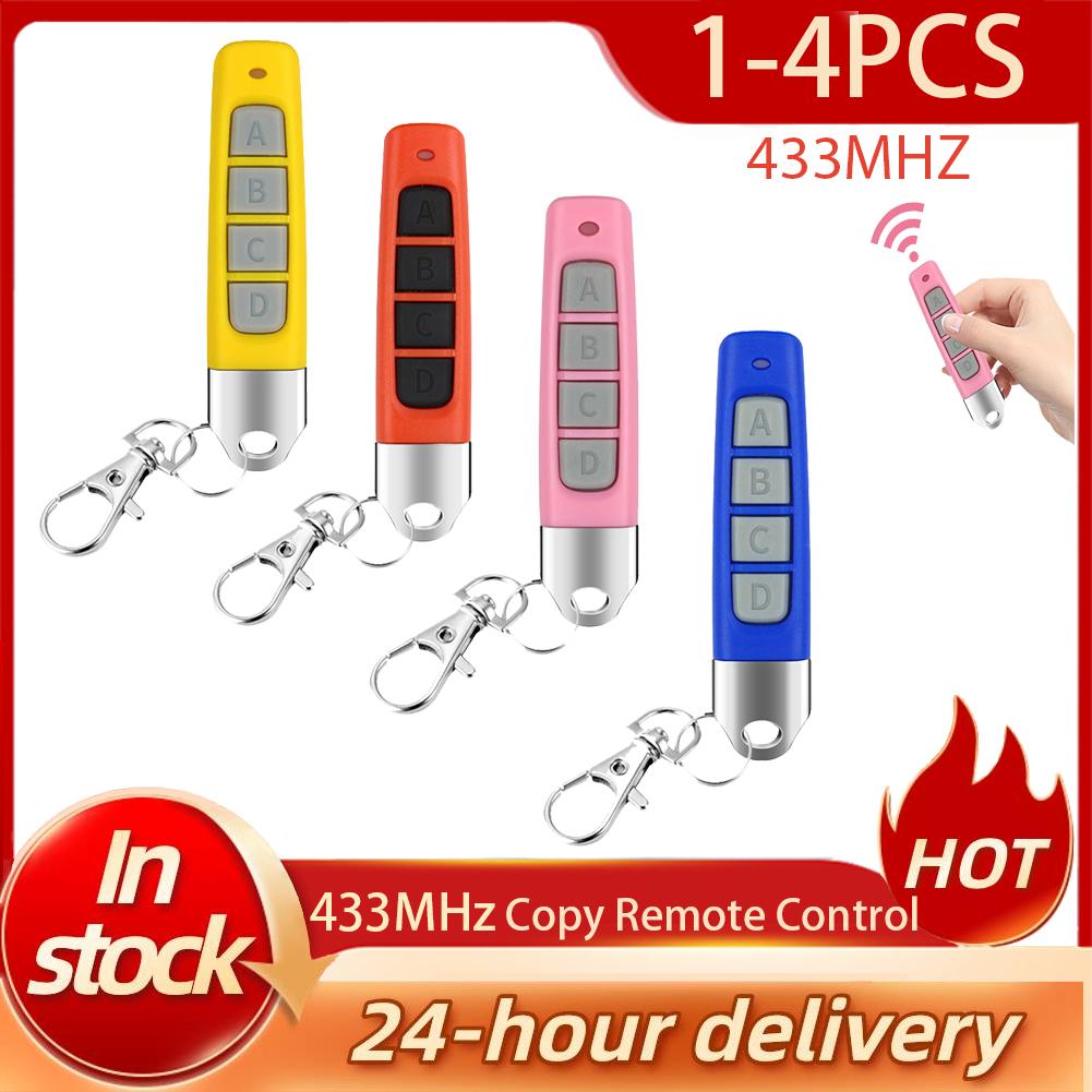 1/4PCS 433MHz Sao chép điều khiển từ xa Cửa nhà để xe điện điều khiển từ xa 4 Chìa khóa nhân bản nhân bản nhân bản