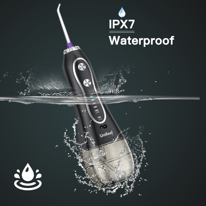 Máy tăm nước kiêm bàn chải đánh răng cầm tay nhãn hiệu Unifeel HF-6 Có 5 chế độ hoạt động - HÀNG NHẬP KHẨU