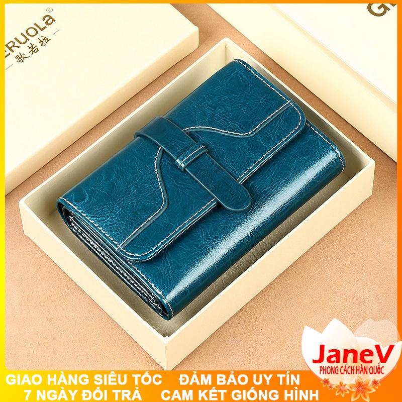 Ví Nữ Mini Da Bò Cao Cấp Bảo Mật Và An Toàn Thông Tin Thẻ TVNN375