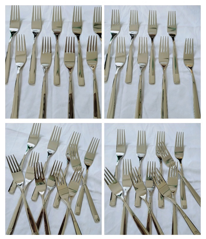 Set 10 dĩa inox 304 dày đẹp