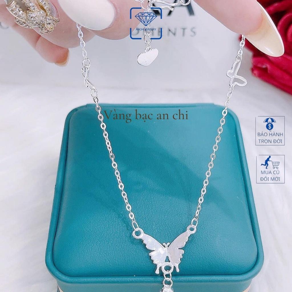 Lắc chân bạc nữ - Lắc chân nữ bạc thật mẫu mới mix mặt cười, Anchi jewelry