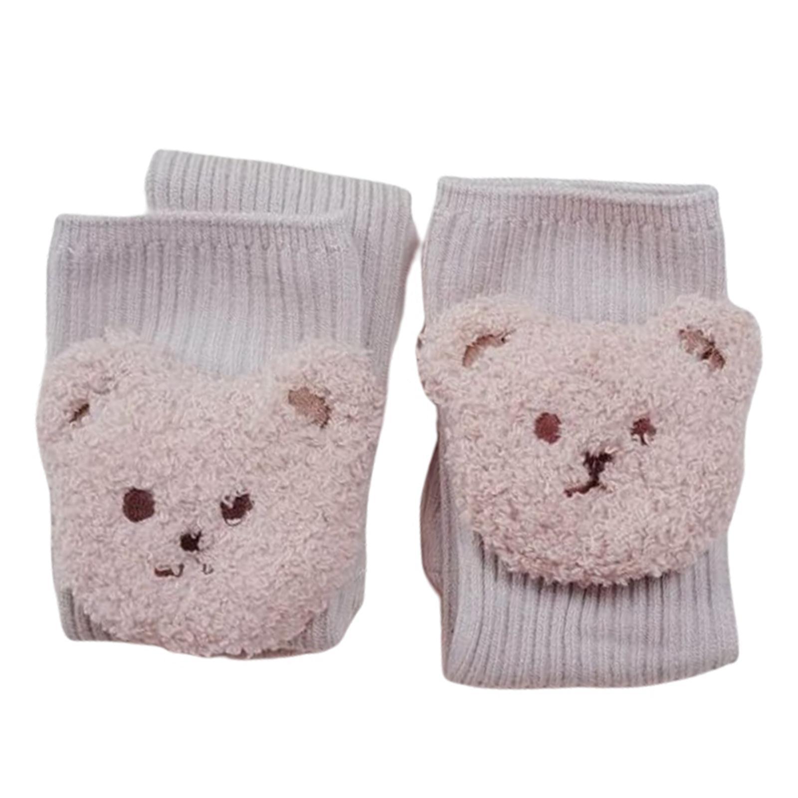 2 Pairs Thickened Baby Socks 3D Bear Cartoon Cotton for Boys Girls Infant
