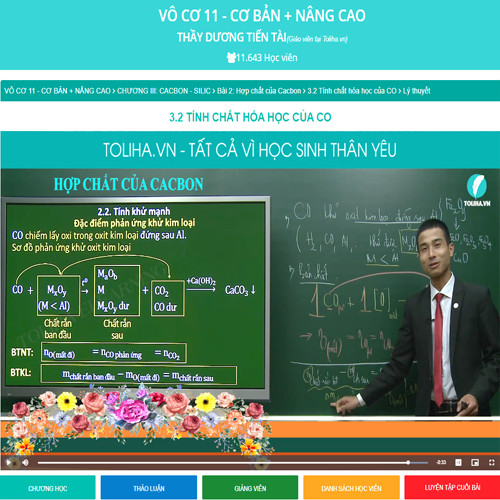 Khóa học VÔ CƠ 11 - CƠ BẢN + NÂNG CAO thầy Dương Tiến Tài - 09 tháng