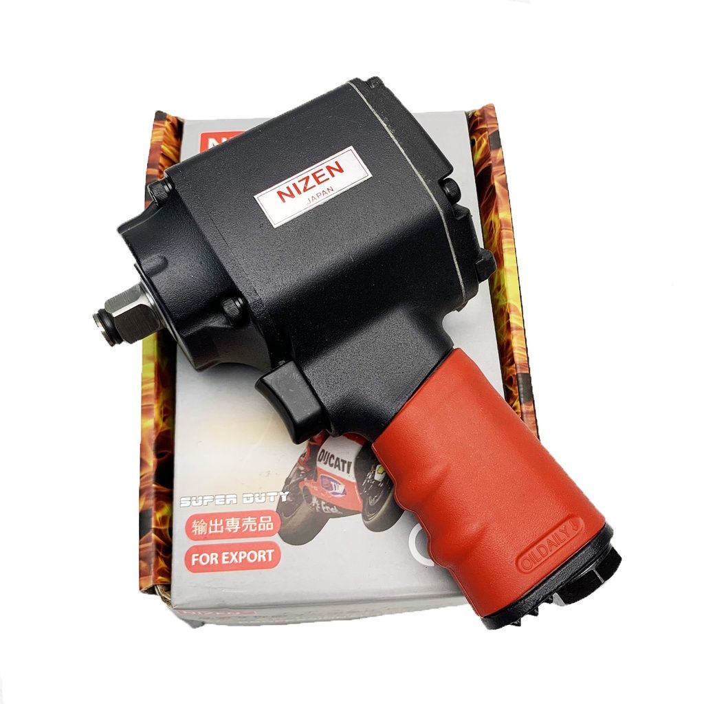 Máy bắn bu lông dùng hơi, Máy xiết bulong gầm dùng hơi 1/2" đen lùn - 90PSI