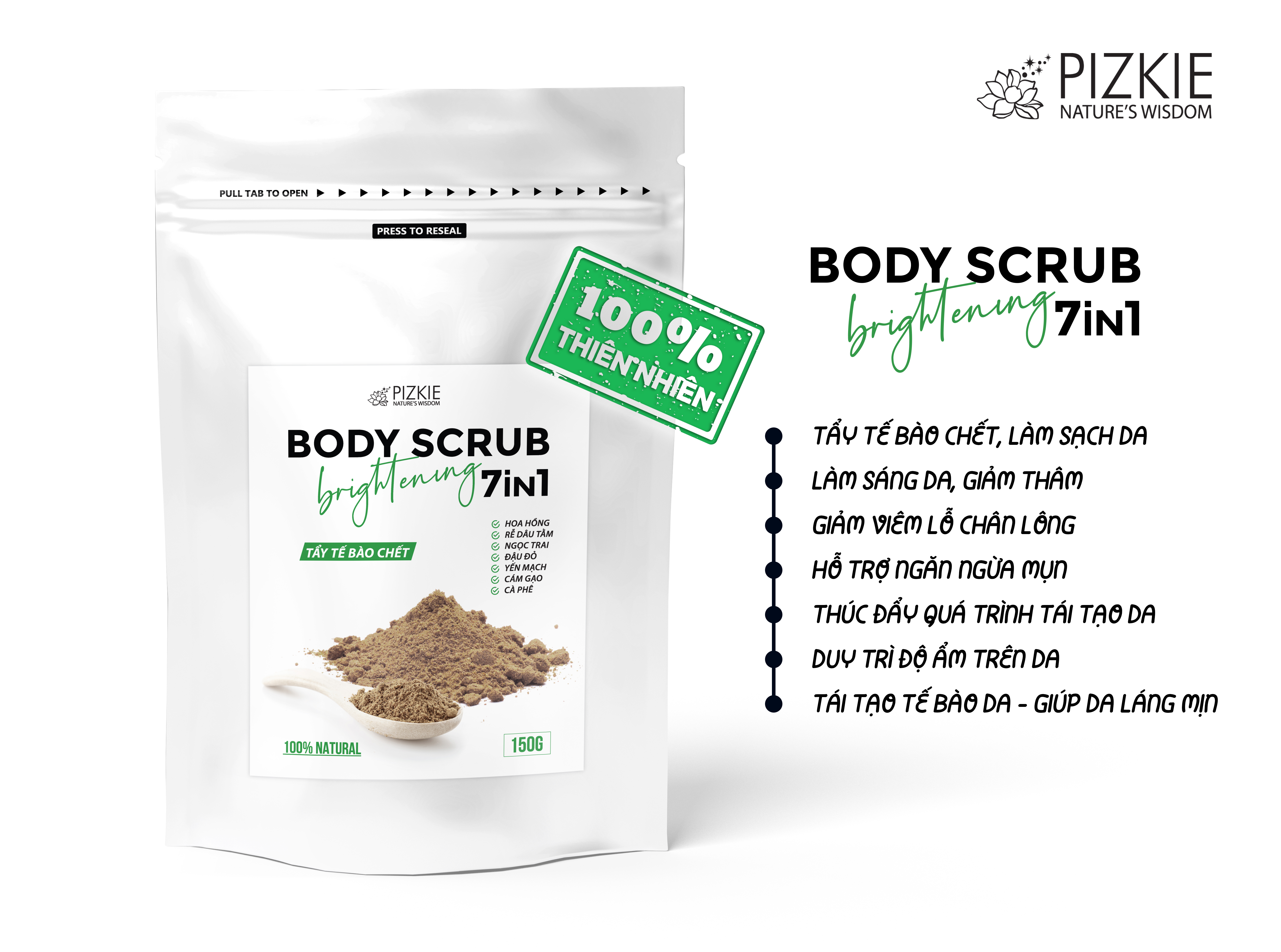 Tẩy da chết Body Pizkie Scrub 7 in 1