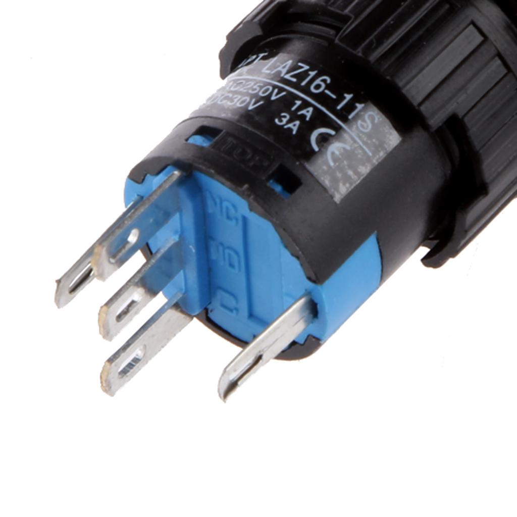 4x5 Pin 12V 24*19mm LED Light Mini Reset Switch for Contactor White