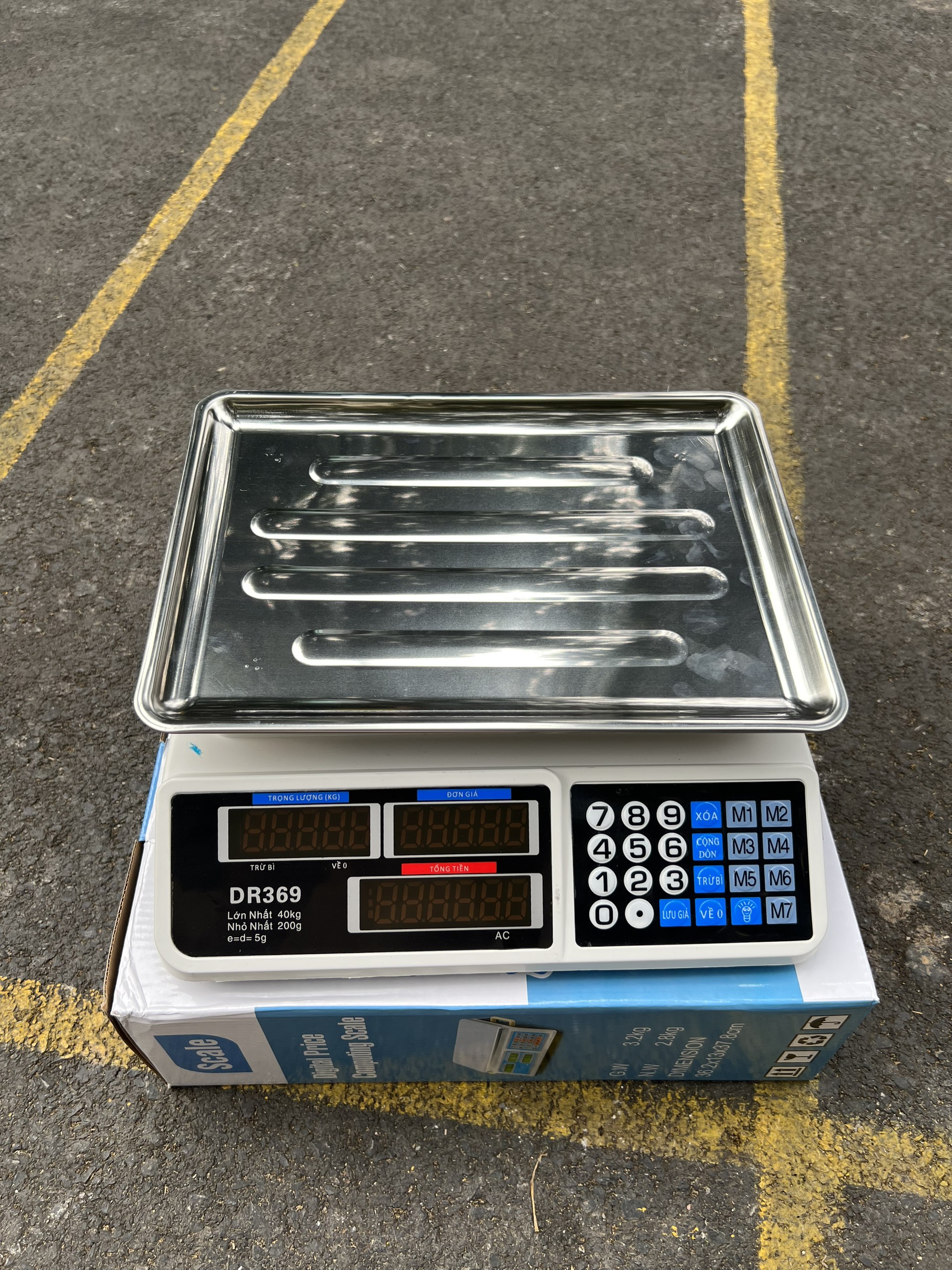 Cân tính tiền - Cân Điện Tử Bán Hàng Tiếng Việt 40kg/5g hàng chính hãng Bảo hành 1 năm