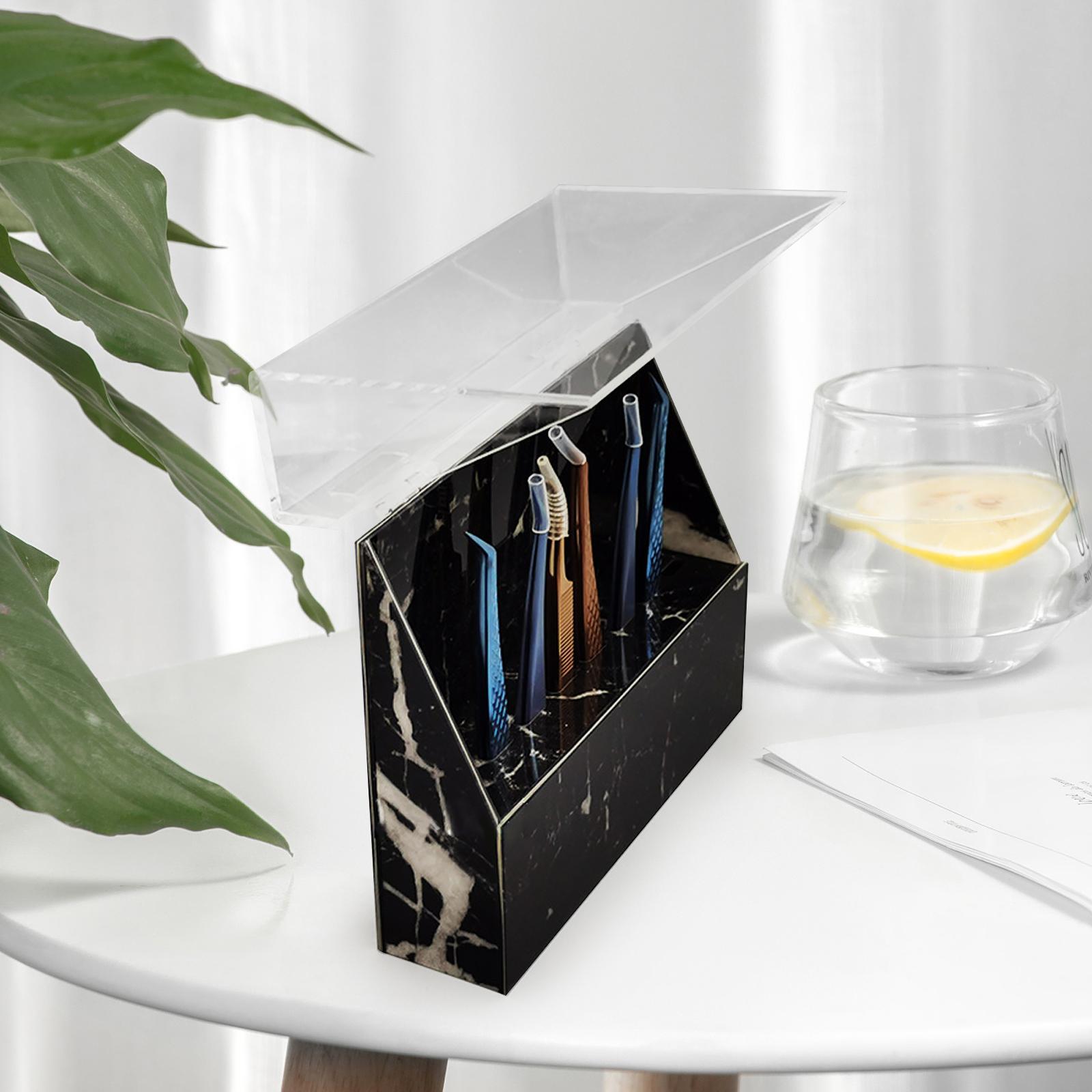 Eyelash Extension Storage Box Tweezers Organizer Case Stand Holder Black