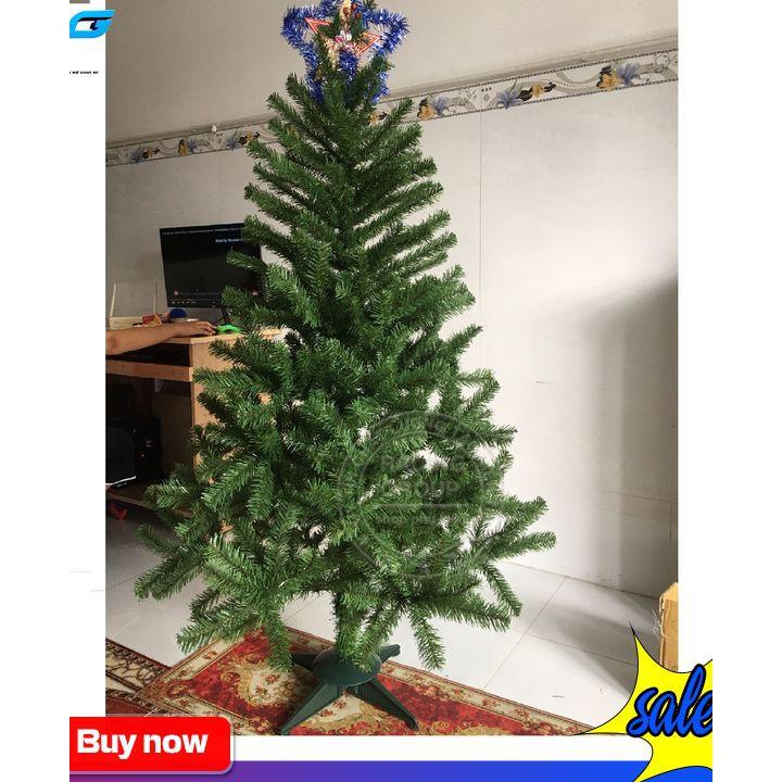 Cây Thông Noel Đầu Tròn 10' Cao 3M Chân Sắt + Tặng 1 Ngôi Sao Đỉnh Và 8 Dây Kim Tuyến