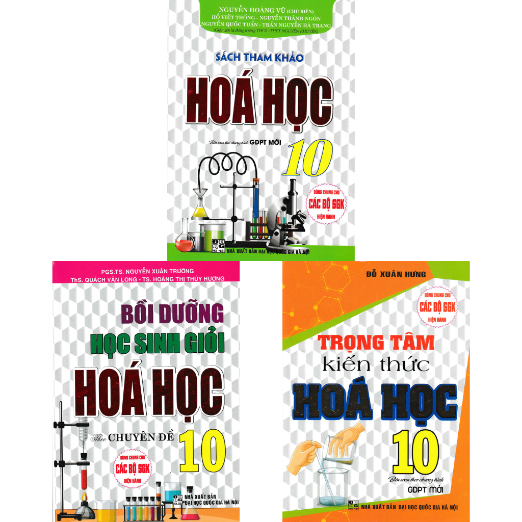 COMBO TRỌNG TÂM KIẾN THỨC HÓA HỌC 10 + BỒI DƯỠNG HỌC SINH GIỎI HÓA HỌC 10 THEO CHUYÊN ĐỀ + SÁCH THAM KHẢO HÓA HỌC LỚP 10 (BIÊN SOẠN THEO CHƯƠNG TRÌNH GDPT MỚI)