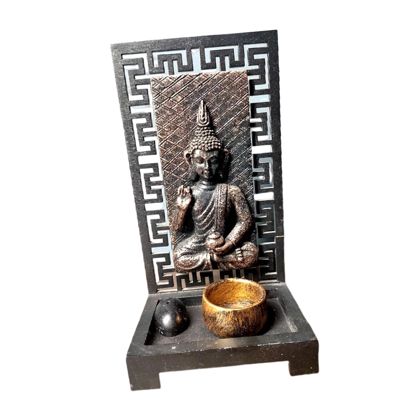 Tealight Candle Holder Buddha Tea Light Holders Desk Candle Stand for Cabinet Decor