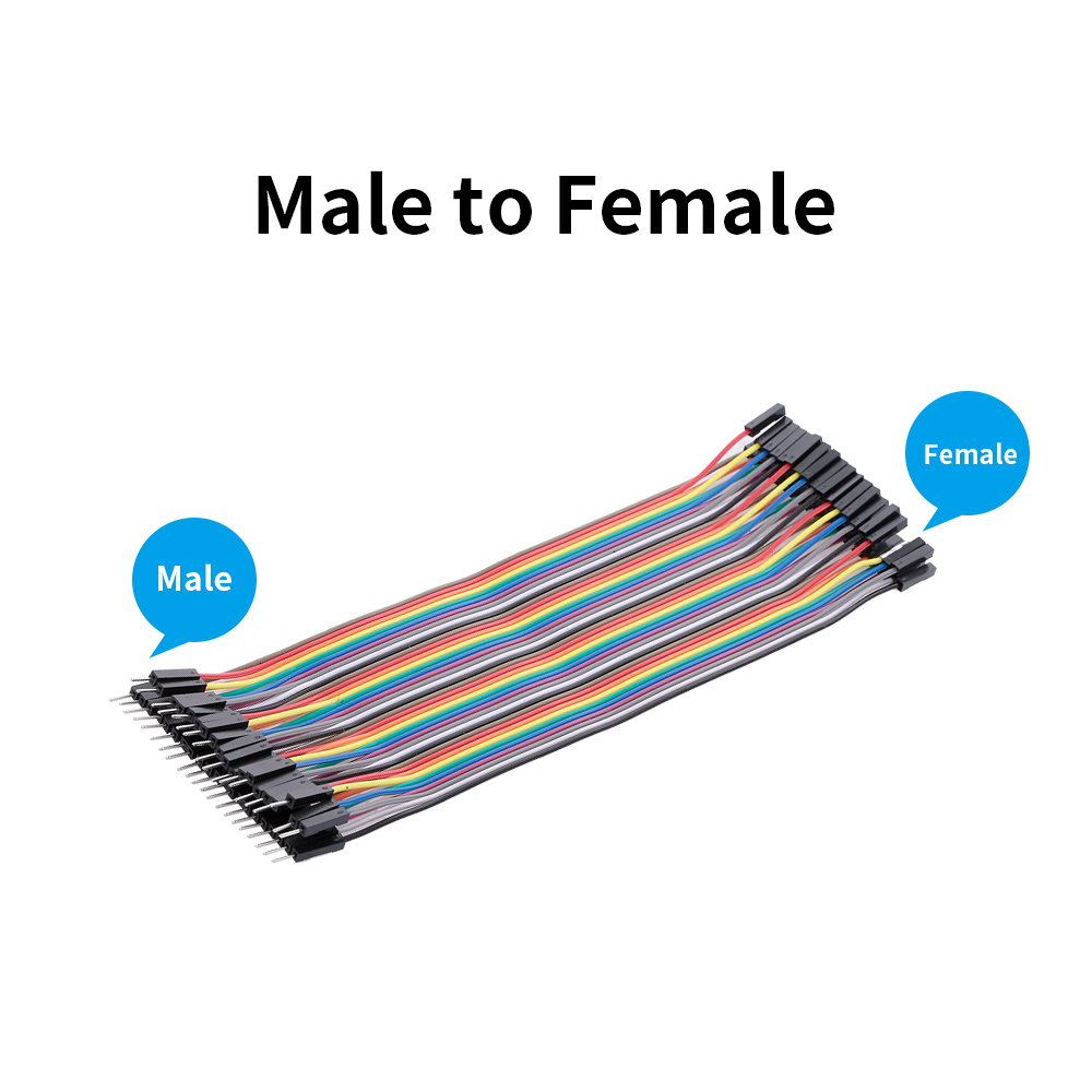Dây Cáp BreaDBoard Jumper Dupont Nam Sang Nữ Cho Cáp Arduino 40pin 20cm, Nhiều Màu