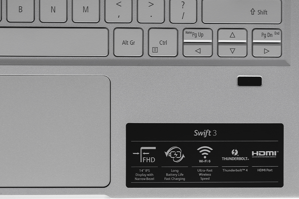 Máy Tính Xách Tay Laptop Acer Swift 3 SF314-511-55QE - Hàng Chính Hãng