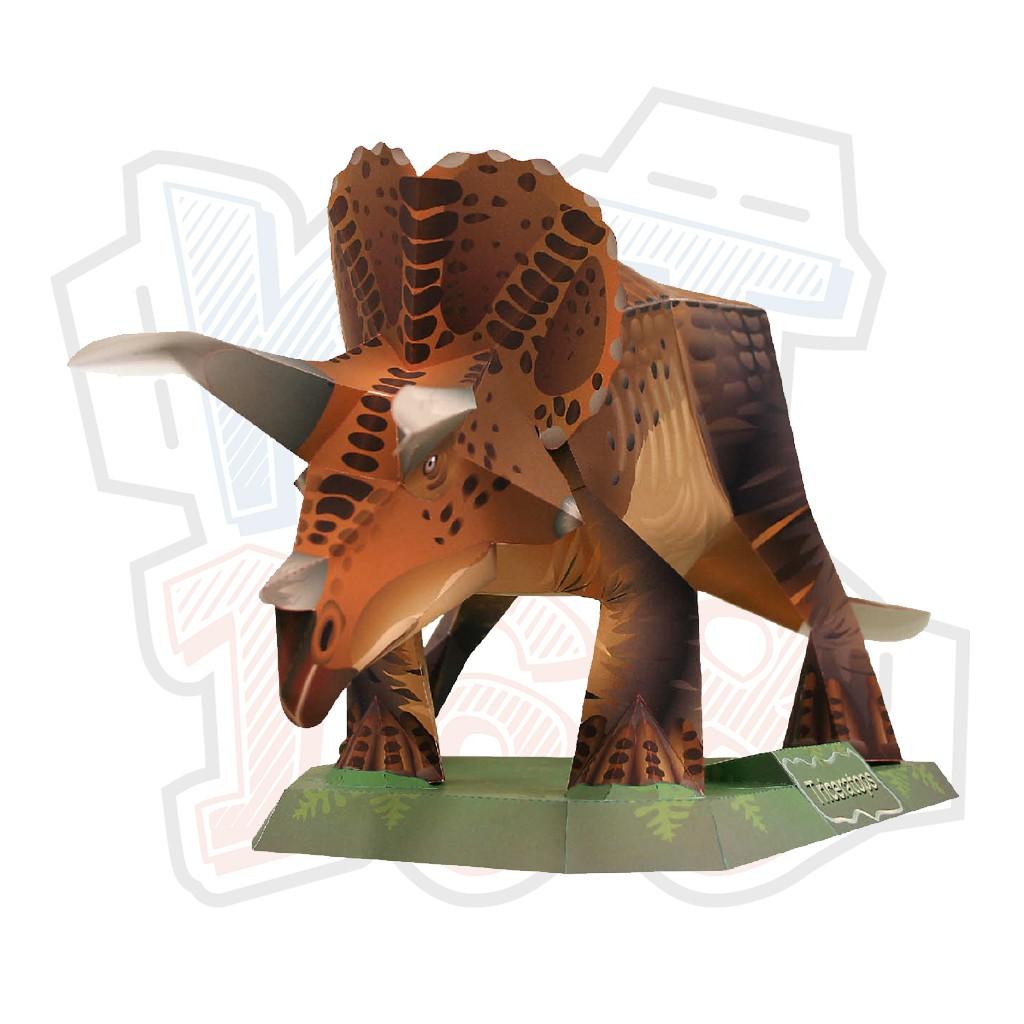 Mô hình giấy Khủng long Triceratops