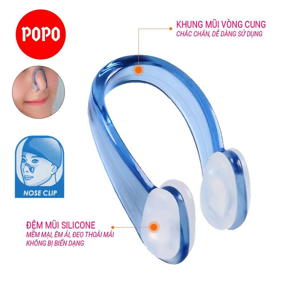 Bộ bịt tai kẹp mũi thiết kế 3D cách âm, ngăn nước tuyệt đối dùng khi bơi trong bộ sưu tập thể thao dưới nưới EP3 POPO