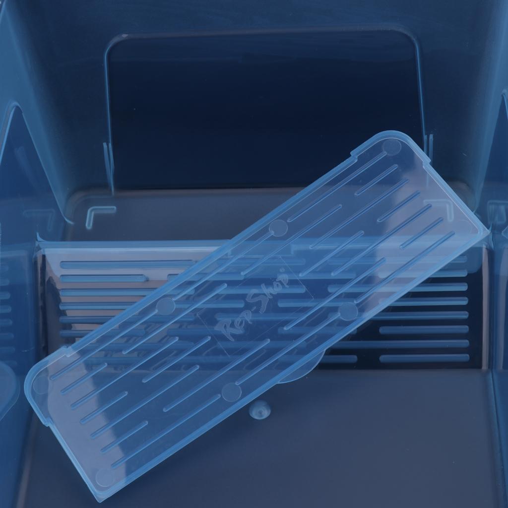 Reptile Turtle Tank Terrarium Aquarium with Ramp Platform Transparent