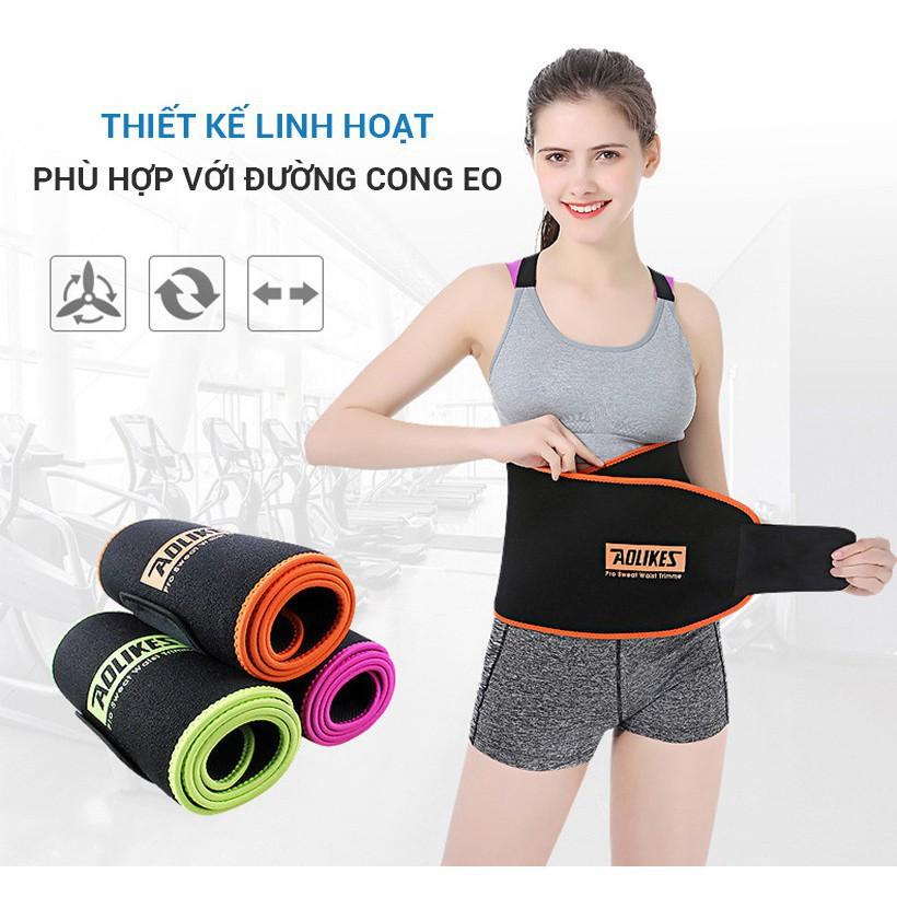 Đai lưng nữ bản to cuốn eo giảm mỡ bụng chính hãng Aolikes AL 7980 tập gym, yoga magic