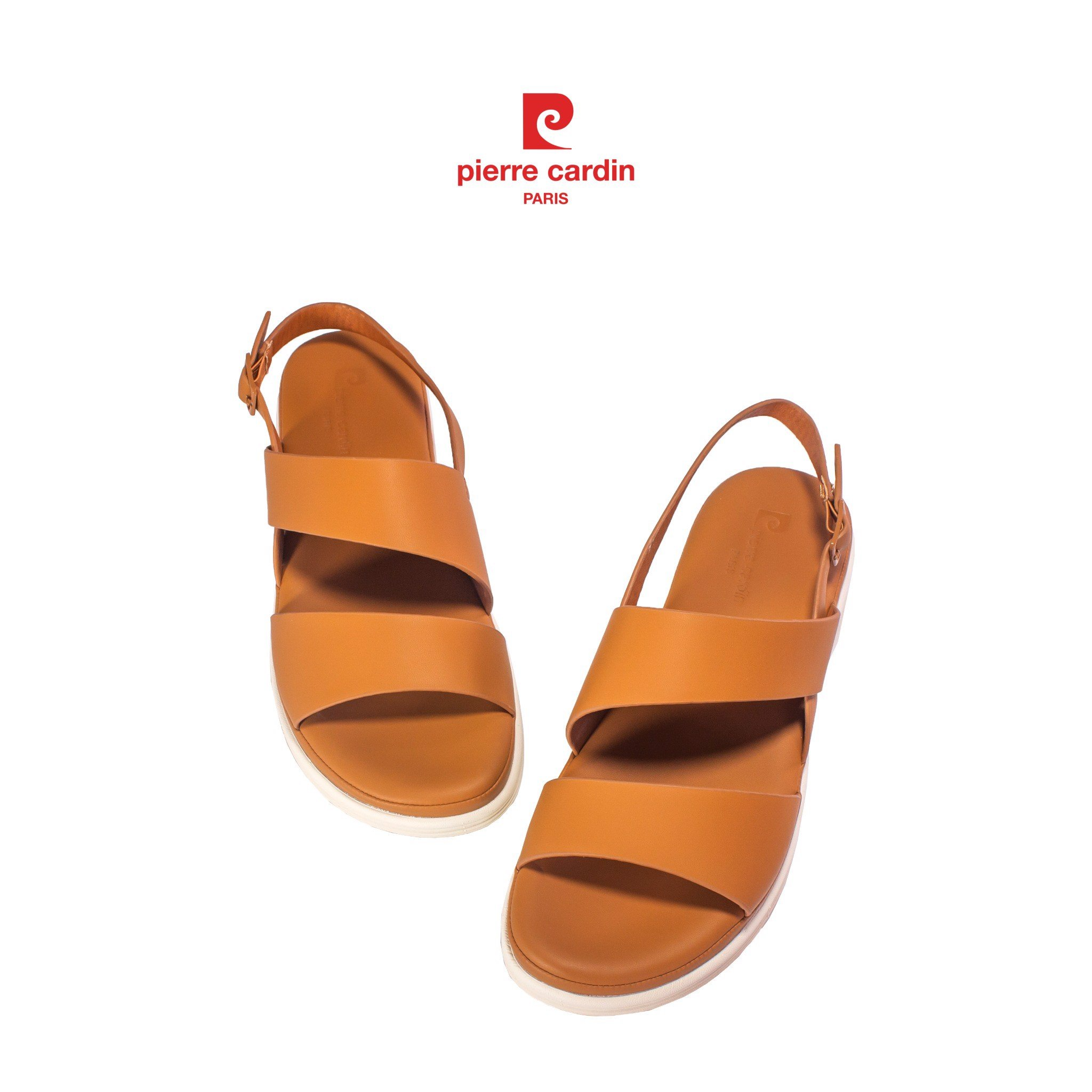 Sandal nữ Pierre Cardin chất liệu da cao cấp, kiểu dáng năng động, thoải mái, quai hậu tăng giảm kích cỡ, đế cao 3cm - PCWFWS 223