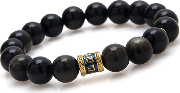 Vòng Tay Đá Opal Mắt Mèo Đen Tự Nhiên 10MM