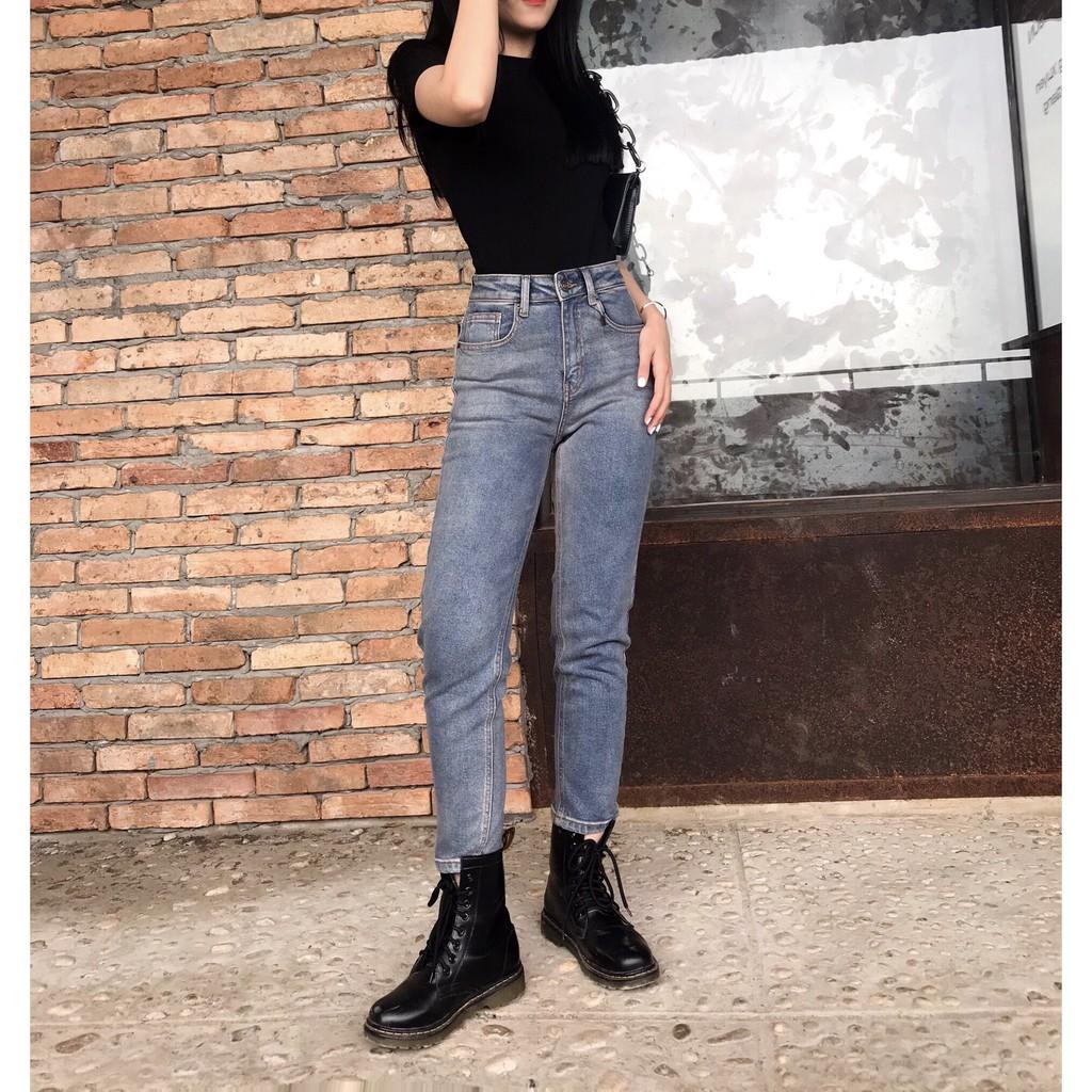 Quần Baggy Jennie mới màu xanh ximang 20decemberjeans mã 239