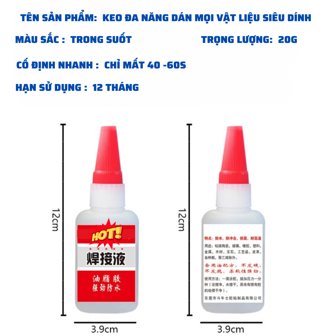 Keo Dán Đa Năng Trên Mọi Chất Liệu Siêu Dính Khả Năng Kết Dính Nhanh Chóng Hàng Loại 1 K175