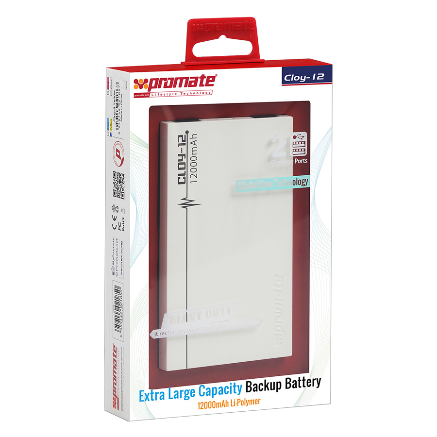 Sạc dự phòng Promate Cloy-12 12.000mAh