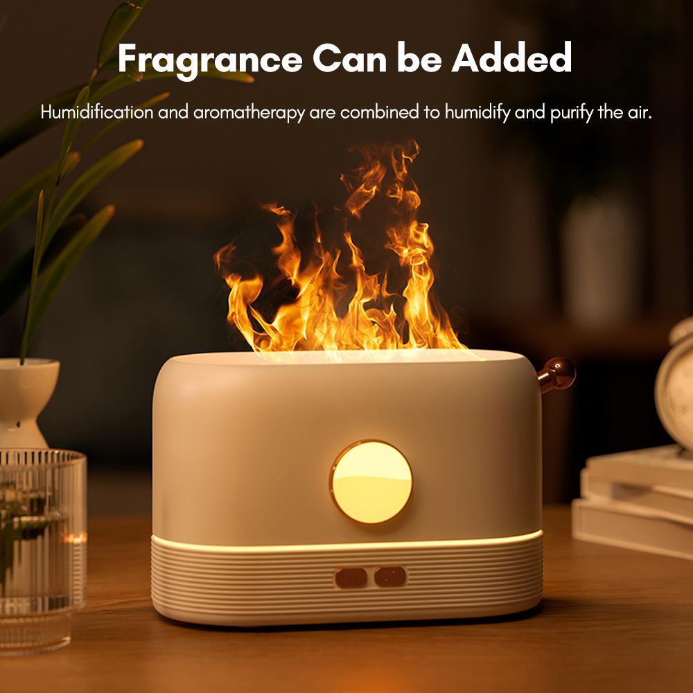 Máy Tạo Ẩm Phun Sương Khuếch Tán Tinh Dầu 2 Trong 1 Mô Phỏng Ngọn Lửa Aroma Jf801