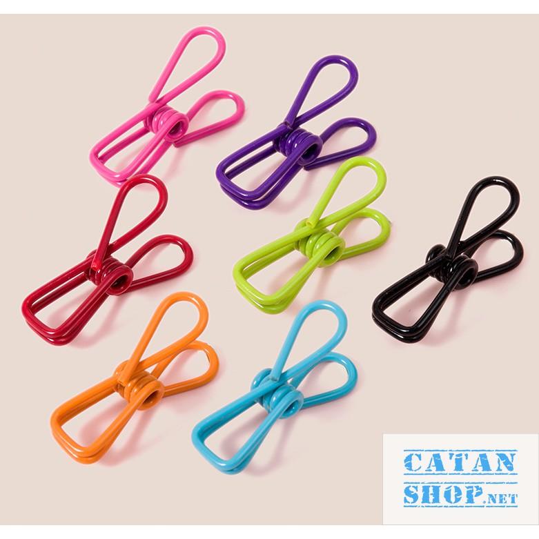 Set 10 Chiếc Kẹp Quần Áo, Tất, Sách Vở Nhiều Màu Bền Đẹp Thép Không Gỉ Chất Lượng Cao, Siêu Chắc Chắn GD369-KepColor-10