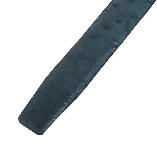 Dây nịt nam da đà điểu Huy Hoàng bản lớn da hột đầu kim màu xanh đậm HC4455