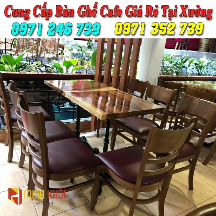 Bộ bàn ghế gỗ cafe cao cấp