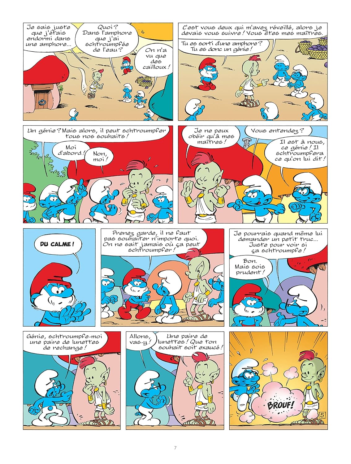 Sách truyện tranh tiếng Pháp - Les Schtroumpfs - Tome 34 - Les Schtroumpfs Et Le Demi-Genie