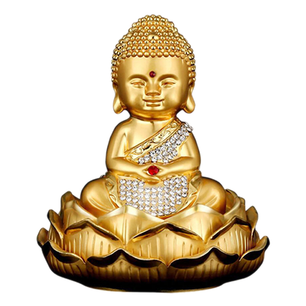 Tượng Phật Đúc Đồng Cao Cấp Trên Ô Tô 72536 (11 x 9 cm)